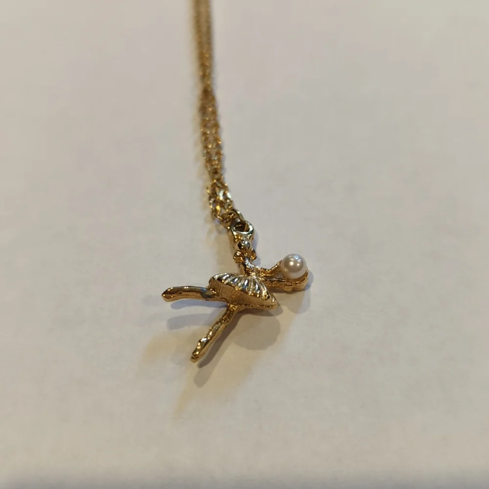 Little girls ballerina necklace